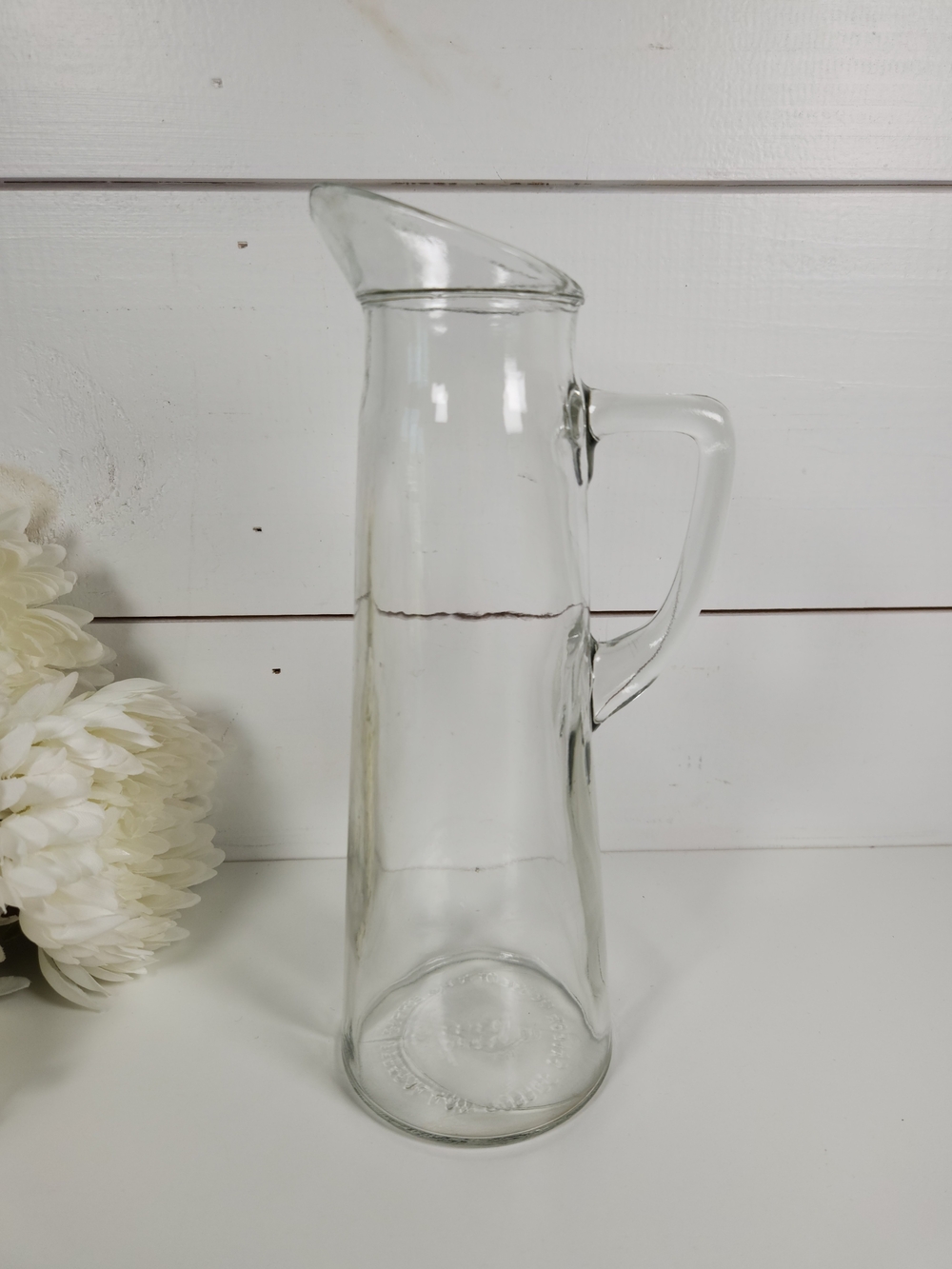 Vintage Prohibition Tall Glass Pitcher | Federal Law Forbides - Glass Decanter